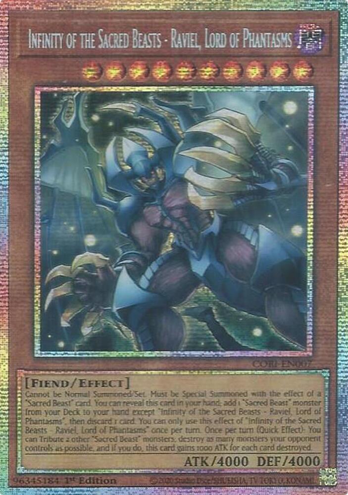 Infinity of the Sacred Beasts - Raviel, Lord of Phantasms (Starlight Rare) (CORI-EN007) [Chaos Origins]