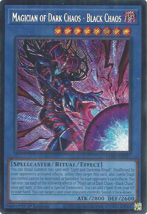 Magician of Dark Chaos - Black Chaos (Secret Rare) (CORI-EN027) [Chaos Origins]