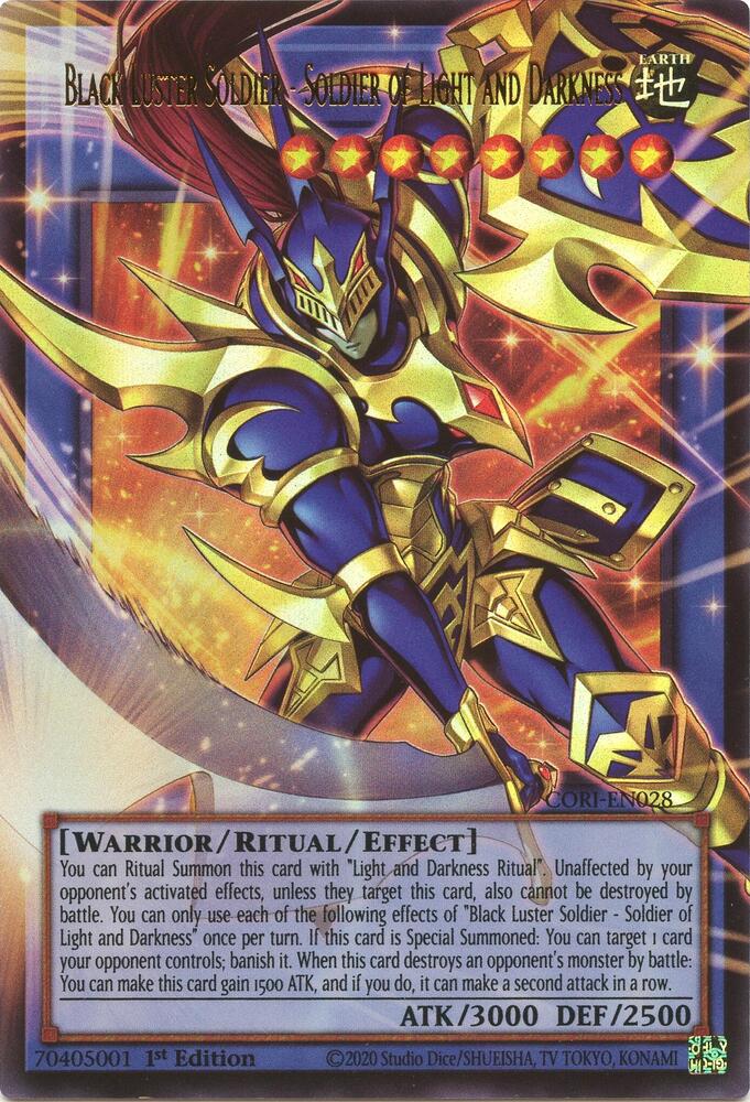 Black Luster Soldier - Soldier of Light and Darkness (Extended Art) (CORI-EN028) [Chaos Origins]