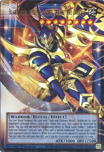 Black Luster Soldier - Soldier of Light and Darkness (Extended Art) (CORI-EN028) [Chaos Origins]