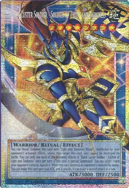 Black Luster Soldier - Soldier of Light and Darkness (Starlight Rare) (Extended Art) (CORI-EN028) [Chaos Origins]