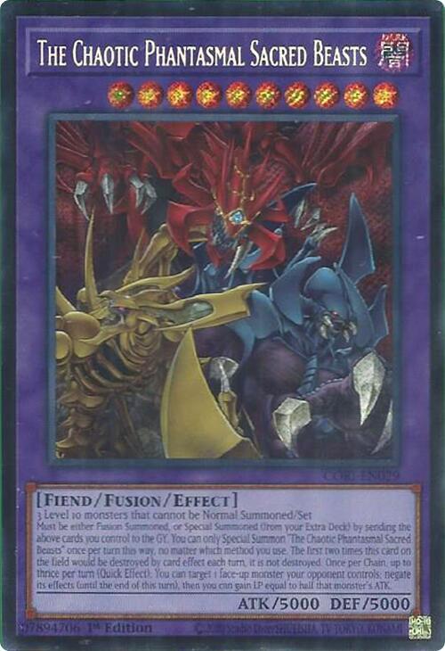 The Chaotic Phantasmal Sacred Beasts (Secret Rare) (CORI-EN029) [Chaos Origins]