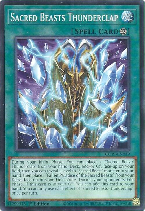 Sacred Beasts Thunderclap (CORI-EN049) [Chaos Origins]