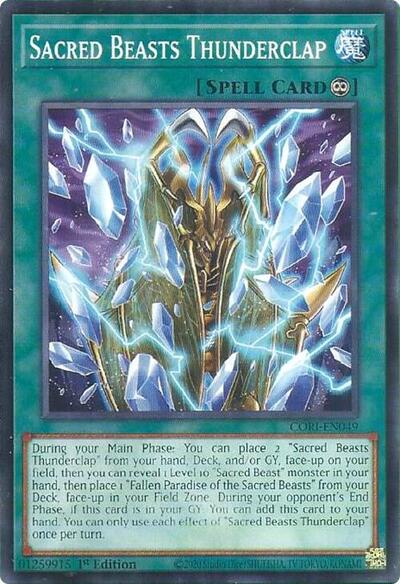 Sacred Beasts Thunderclap (CORI-EN049) [Chaos Origins]