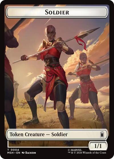 Soldier // Copy Double-Sided Token (4 // 1) [Commander: Marvel Super Heroes]