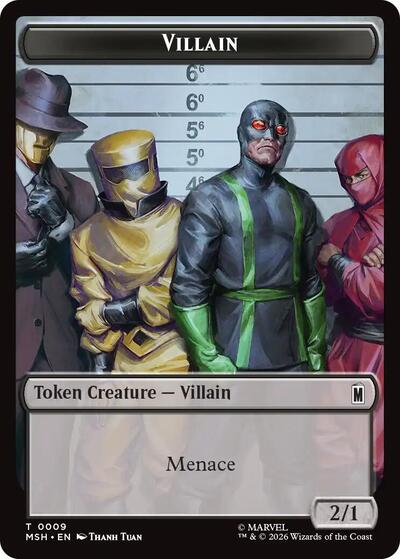 Villain // Robot Villain Double-Sided Token (009//020) (009/020) [Marvel Super Heroes]