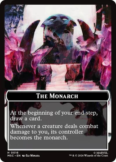 The Monarch (016) // Vibranium (015) Double-Sided Token (16 // 15) [Commander: Marvel Super Heroes]