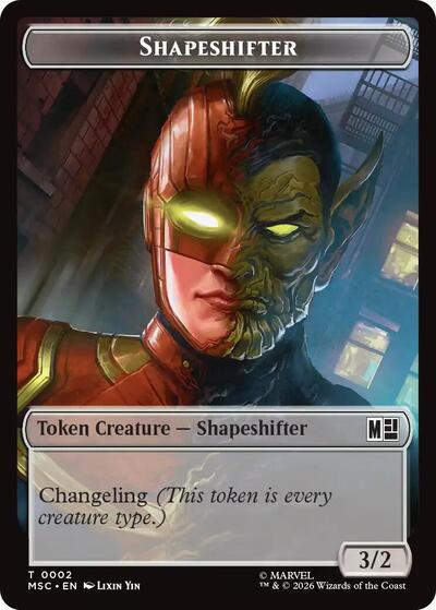 Shapeshifter // Ape Villain Double-Sided Token (2 // 10) [Commander: Marvel Super Heroes]
