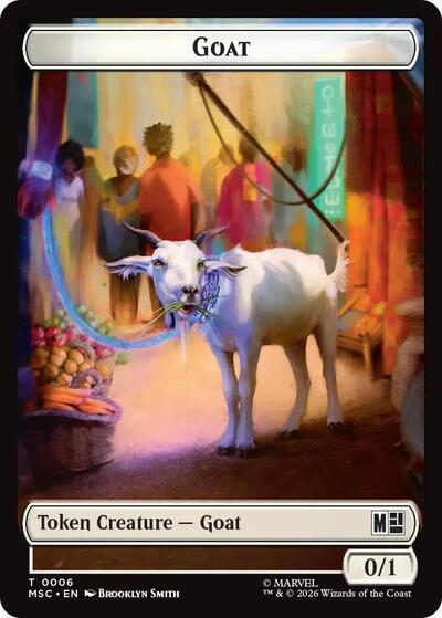 Goat // Construct Double-Sided Token (6 // 14) [Commander: Marvel Super Heroes]