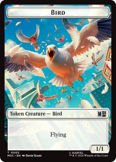 Bird // Rhino Double-Sided Token (5 // 13) [Commander: Marvel Super Heroes]