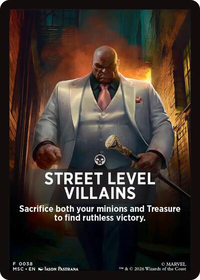 Street Level Villains Theme Card (38) [Commander: Marvel Super Heroes]