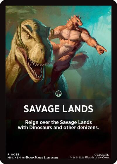 Savage Lands Theme Card (55) [Commander: Marvel Super Heroes]