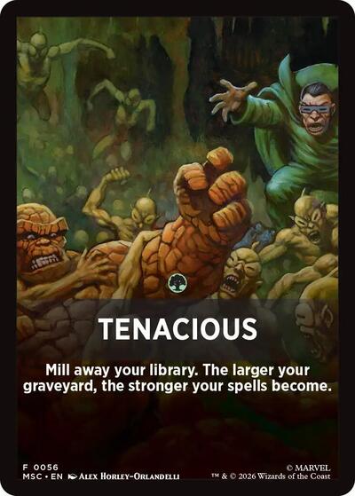 Tenacious Theme Card (56) [Commander: Marvel Super Heroes]