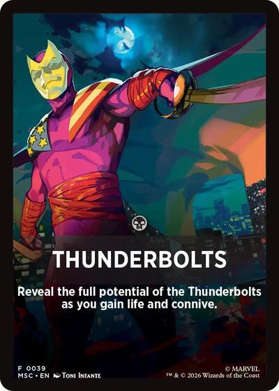 Thunderbolts Theme Card (39) [Commander: Marvel Super Heroes]