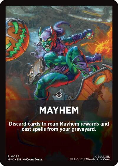 Mayhem Theme Card (36) [Commander: Marvel Super Heroes]