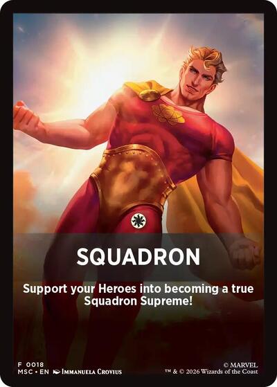 Squandron Theme Card (18) [Commander: Marvel Super Heroes]