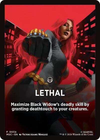 Lethal Theme Card (34) [Commander: Marvel Super Heroes]