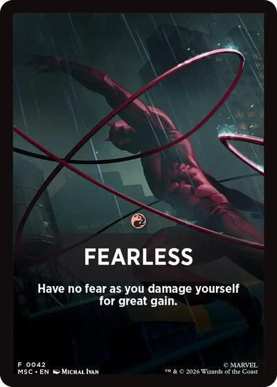 Fearless Theme Card (42) [Commander: Marvel Super Heroes]