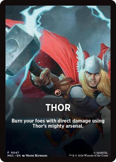 Thor Theme Card (47) [Commander: Marvel Super Heroes]