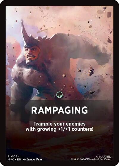 Rampaging Theme Card (54) [Commander: Marvel Super Heroes]