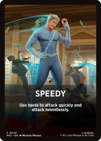 Speedy Theme Card (45) [Commander: Marvel Super Heroes]