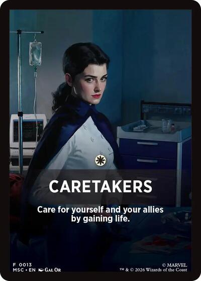 Caretakers Theme Card (13) [Commander: Marvel Super Heroes]