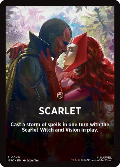 Scarlet Theme Card (49) [Commander: Marvel Super Heroes]
