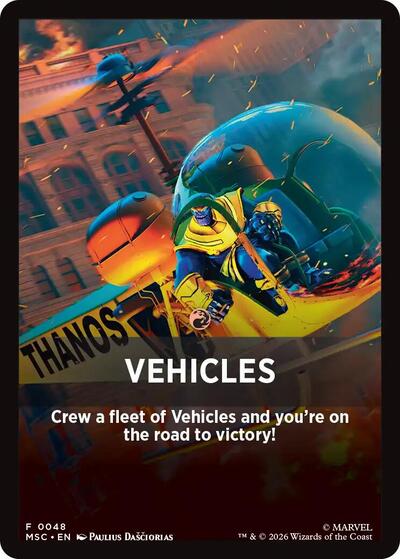 Vehicles Theme Card (48) [Commander: Marvel Super Heroes]