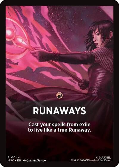 Runaways Theme Card (44) [Commander: Marvel Super Heroes]