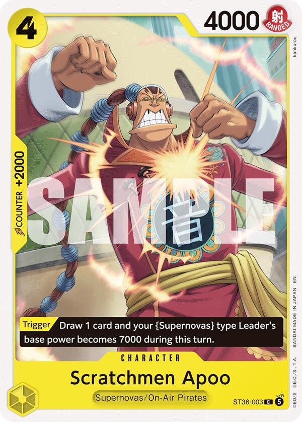 Scratchmen Apoo (ST36-003) [Starter Deck 36: YELLOW Eustass"Captain"Kid]