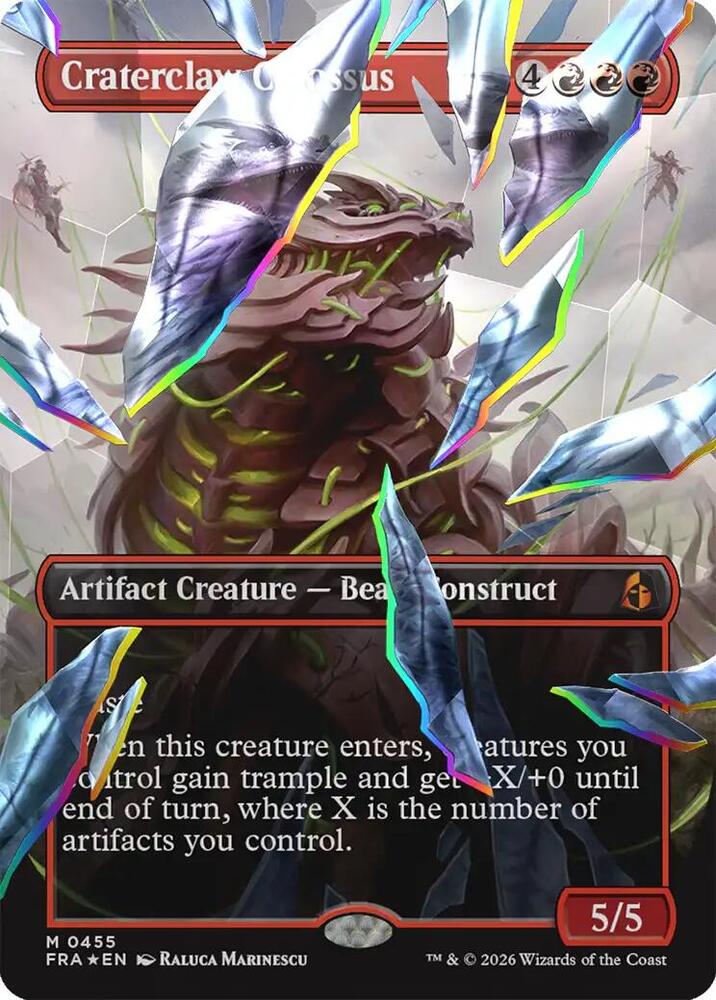 Craterclaw Colossus (Borderless) (Facet Foil) (0455) (455) [Reality Fracture]