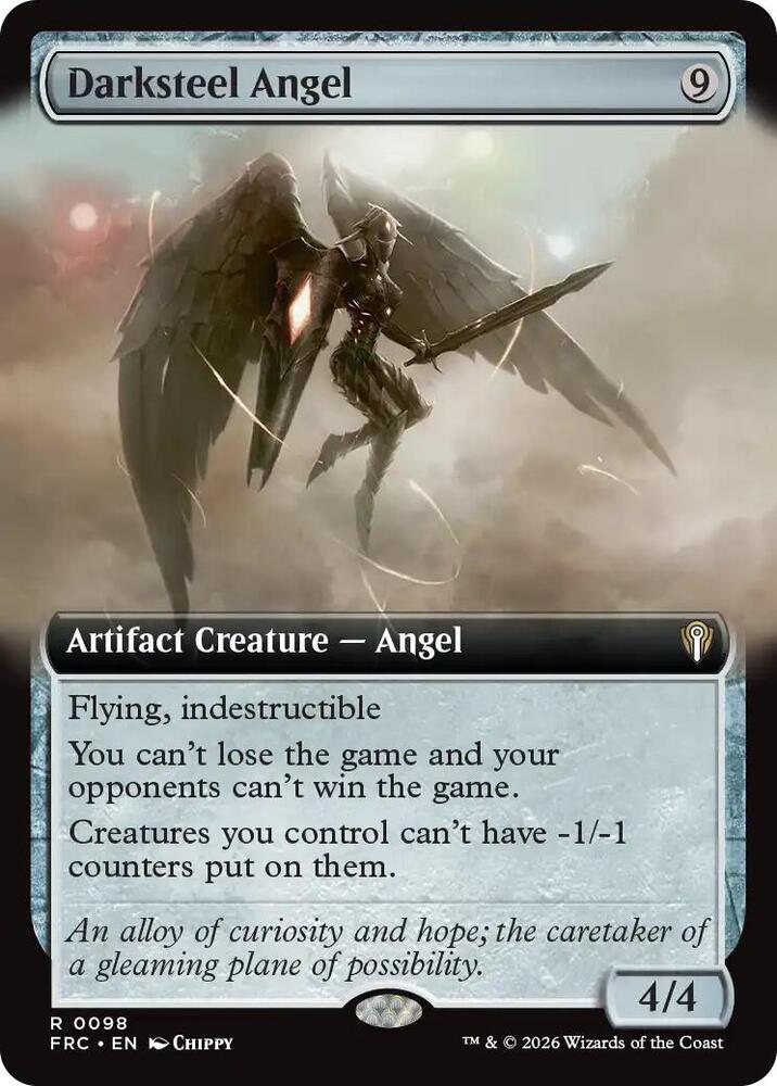 Darksteel Angel (Extended Art) (98) [Commander: Reality Fracture]