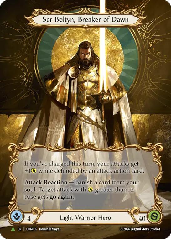 Ser Boltyn, Breaker of Dawn (Marvel) - CON005 (CON005) [Flesh and Blood: Promo Cards]