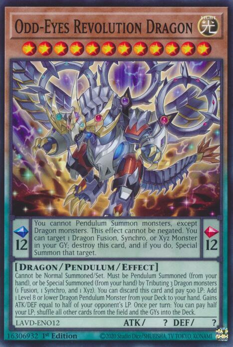 Odd-Eyes Revolution Dragon (LAVD-ENO12) [Legendary Arc-V Decks]