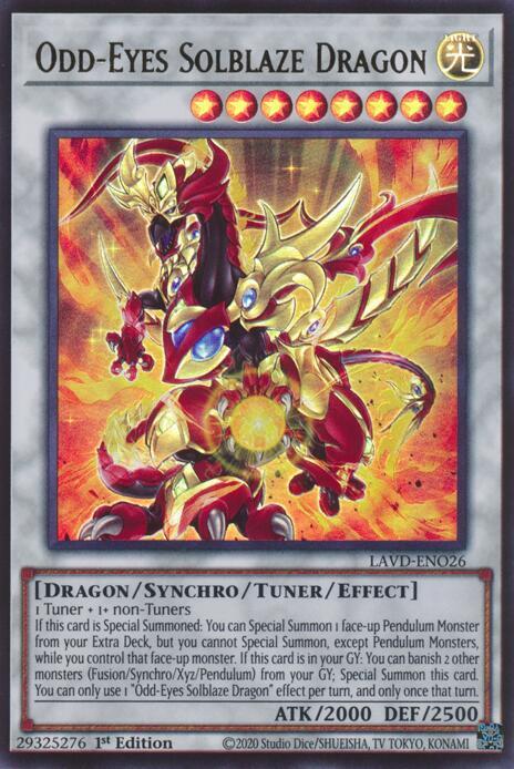 Odd-Eyes Solblaze Dragon (LAVD-ENO26) [Legendary Arc-V Decks]