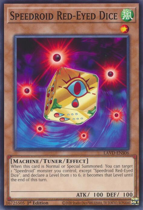 Speedroid Red-Eyed Dice (LAVD-ENS06) [Legendary Arc-V Decks]