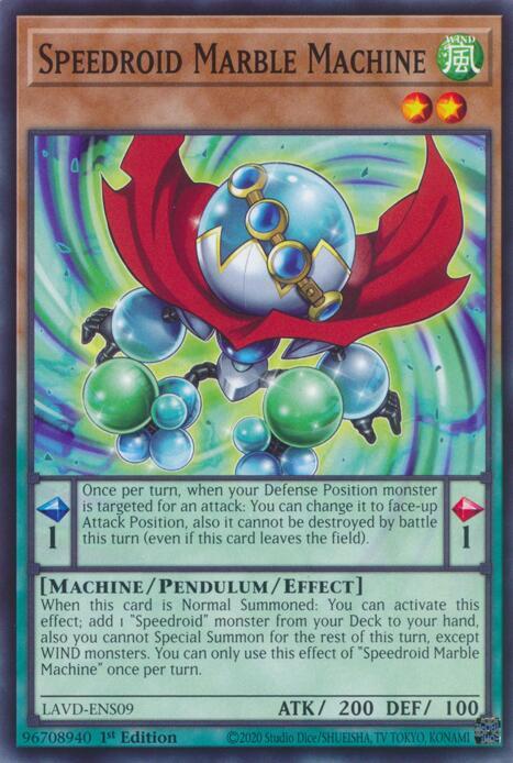 Speedroid Marble Machine (LAVD-ENS09) [Legendary Arc-V Decks]