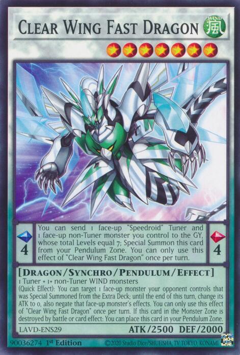 Clear Wing Fast Dragon (LAVD-ENS29) [Legendary Arc-V Decks]