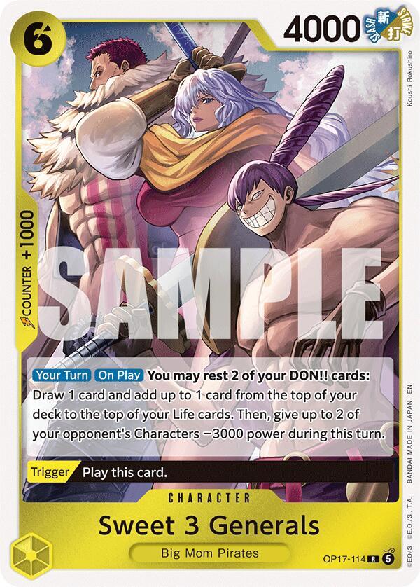 Sweet 3 Generals (OP17-114) [The World's Strongest Warriors]