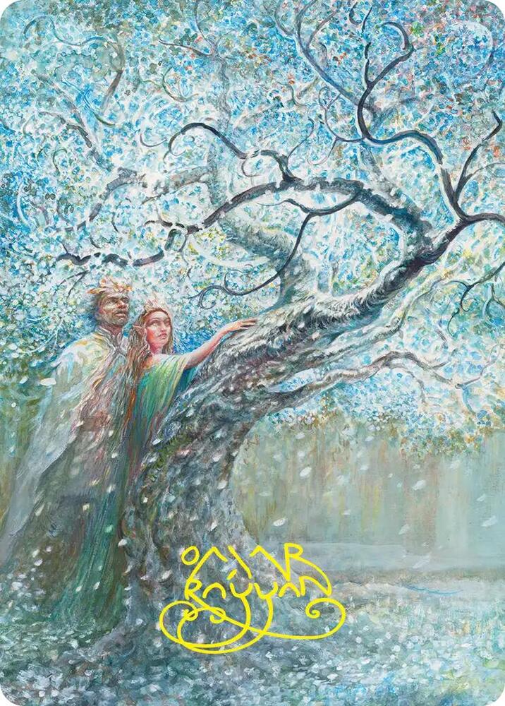 Flowering of the White Tree Art Card (Gold-Stamped Signature) (27) [Art Series: The Hobbit]