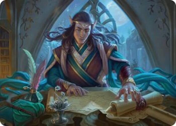 Elrond, Moon-Reader Art Card (9) [Art Series: The Hobbit]