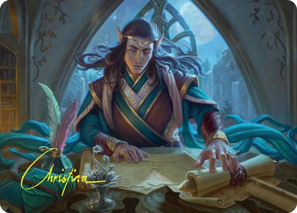 Elrond, Moon-Reader Art Card (Gold-Stamped Signature) (9) [Art Series: The Hobbit]