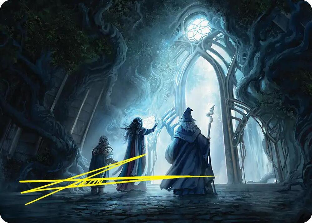 Uncover the Moon-Letters Art Card (Gold-Stamped Signature) (13) [Art Series: The Hobbit]