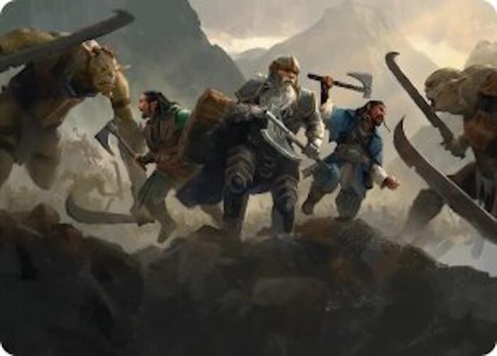 Struggle of Howling Steel Art Card (51) [Art Series: The Hobbit]