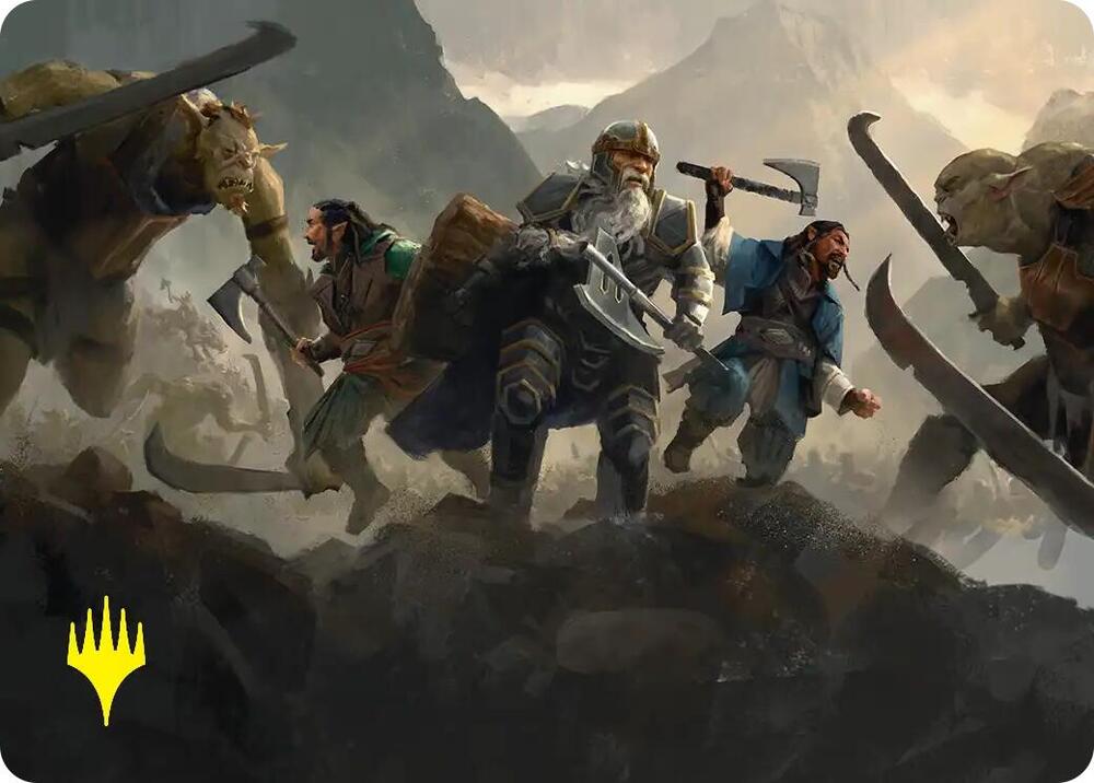 Struggle of Howling Steel Art Card (Gold-Stamped) (51) [Art Series: The Hobbit]