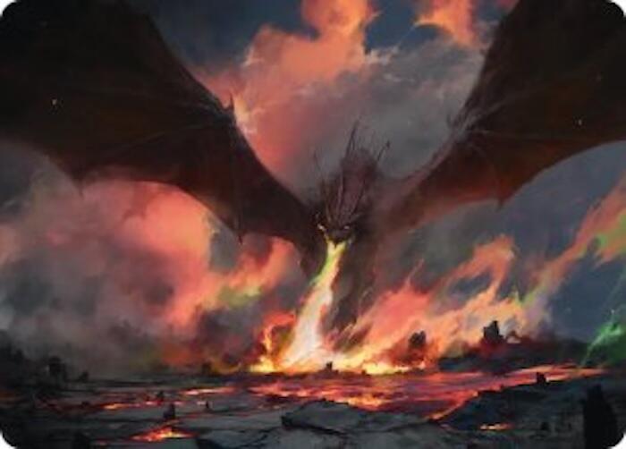 Smaug, the Great Calamity Art Card (17) [Art Series: The Hobbit]