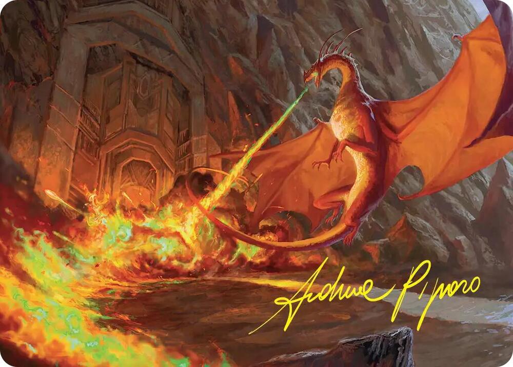 Smaug's Fury Art Card (Gold-Stamped Signature) (18) [Art Series: The Hobbit]