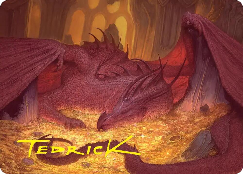 Smaug the Magnificent Art Card (Gold-Stamped Signature) (43) [Art Series: The Hobbit]