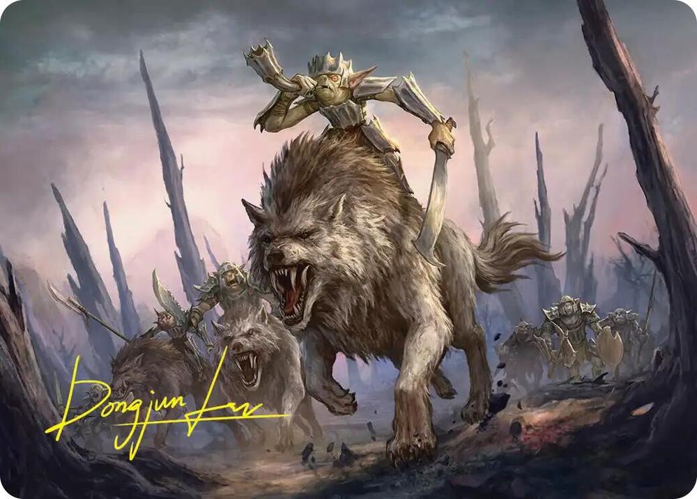 Signal the Onslaught Art Card (Gold-Stamped Signature) (52) [Art Series: The Hobbit]