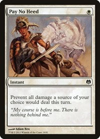 Pay No Heed (19) [Duel Decks: Heroes vs. Monsters]